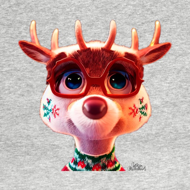 Cute Christmas Reindeer by extraordinar-ia